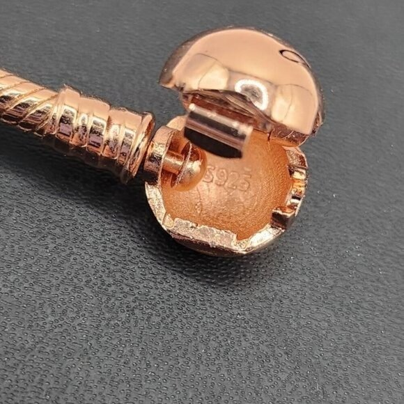 Rose Golden Charm Bracelet with‎ Round Closure 7.9 in (NWOT) - Picture 3 of 4